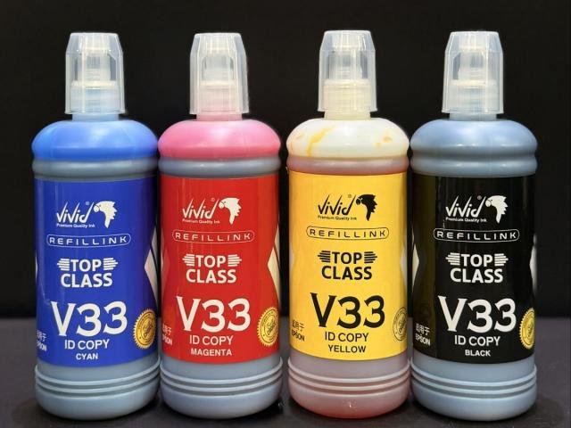 Vivid Refill Ink V33 Top Class Set for Epson Printers (CMYK) 500 ML