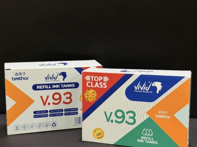 Vivid Top Class V93 Refill Ink Bottle Set (CMYK - 4 Colors) Black 100 ML CMY 50 ML