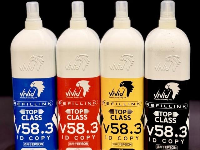 Vivid Top Class V58.3 ID Copy Refill Ink Set for Epson Printers (Cmyk)