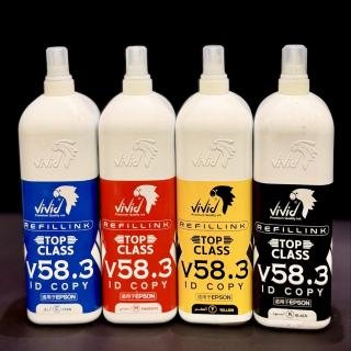 Vivid Top Class V58.3 ID Copy Refill Ink Set for Epson Printers (Cmyk)