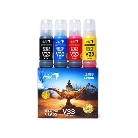 Vivid Refill Ink V33 Top Class (CMYK - 70ml per bottle)