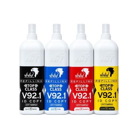 Vivid Refill Ink Top Class V92 ID COPY (4 Colors: BK, C, M, Y - 1 Liter per bottle)